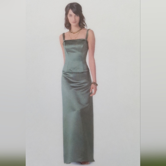 Watters and Watters 2pcs Elegant Formal Dress Gown Avocado Size 10 - Picture 1 of 9